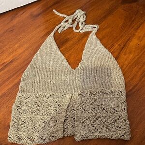 Kimchi Blue Tan Knit Crop Top